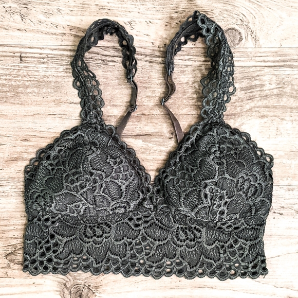 Aerie Olive Green Lace Bralette - Picture 2 of 4